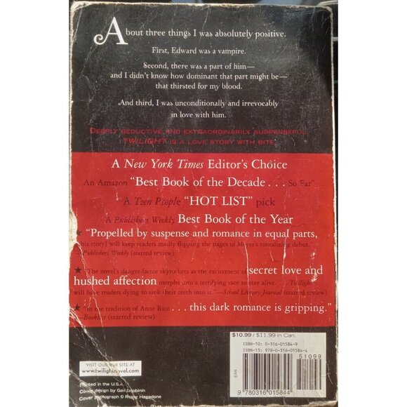 Twilight by Stephenie Meyer – 2005 YA Vampire Romance PB VG+ - Picture 2 of 2
